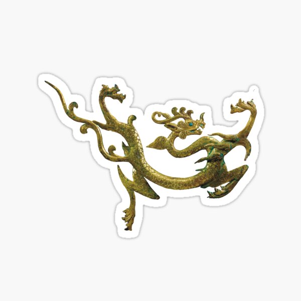 Artikel-Vorschau von Metallischer Drachen-Wandschmuck | Fliegender goldener Drache Fantasy-Druck, designt und verkauft von AndenSol.