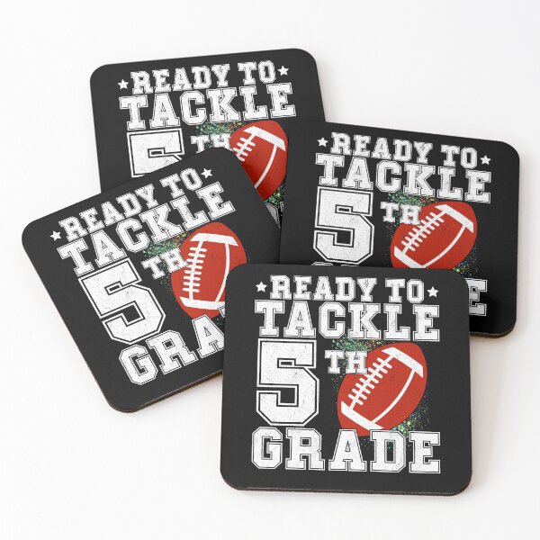 Item preview, ready To Tackle Fifth Grade 5th Grade Back To School - Funny Football First day of School designed and sold by CORJIDOG-ART.