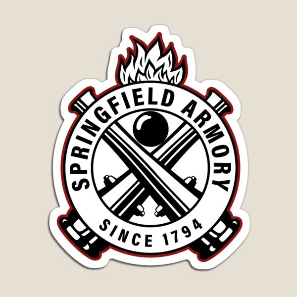 Vista previa del artículo con la obra «Camiseta Springfield Armory con logotipo de pistola, pegatinas de pistola », diseñado y vendido por VASTLAND.
