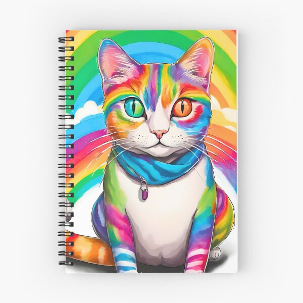 Aperçu de l'œuvre Chat arc-en-ciel D1 créée et vendue par PerfectDay2Play.
