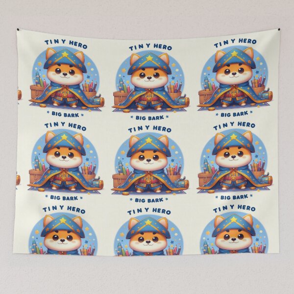 Item preview, Doggy Superhero: Tiny Hero, Big Bark designed and sold by AIrtisticPrints.