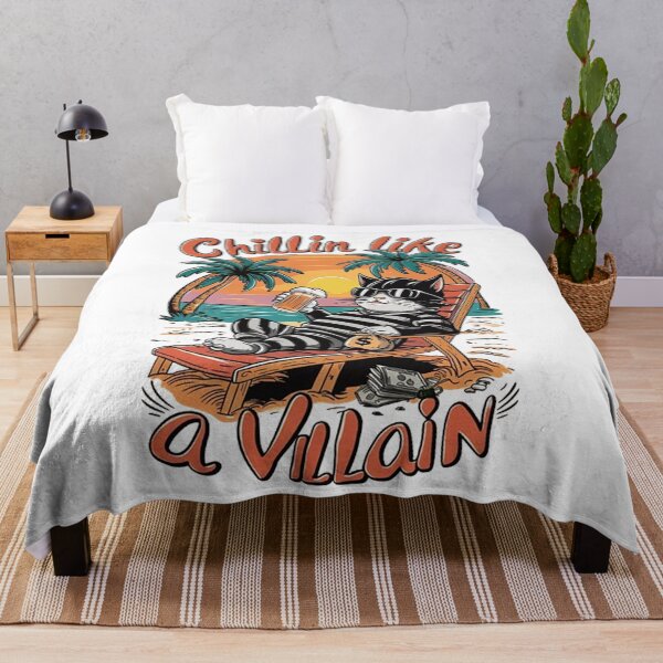 Item preview, Chillin Like a Villain - Cat at Beach designed and sold by Vicky021.