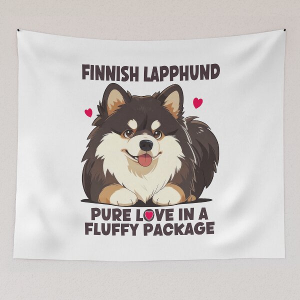Item preview, Finnish Lapphund, Pure Love in a Fluffy Package, Dog Lover designed and sold by Porcupine Tees ⭐⭐⭐⭐⭐.