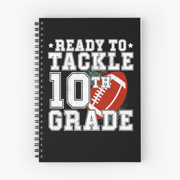 Item preview, ready To Tackle Tenth Grade 10th Grade Back To School - Funny Football First day of School designed and sold by CORJIDOG-ART.