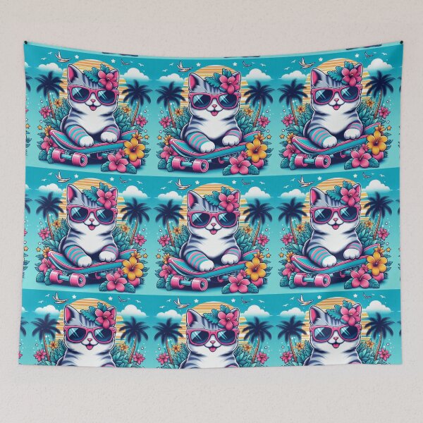 Item preview, Cool Summer Cat designed and sold by AIrtisticPrints.