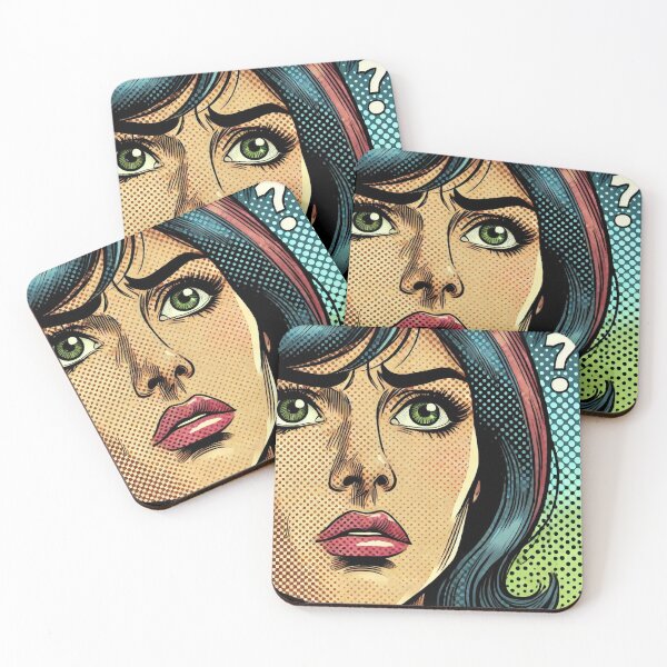 Item preview, Concerned Pop Art Woman designed and sold by PinUpPizzazz.