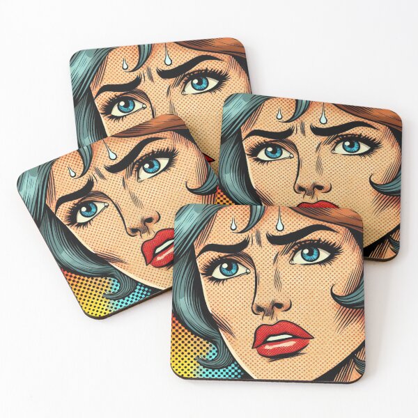 Item preview, Concerned Pop Art Woman designed and sold by PinUpPizzazz.
