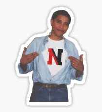 Northeastern University NEU NU Obama Supreme Tshirt Huskies Sticker