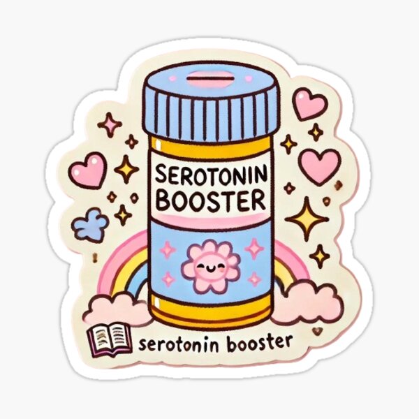 Artikel-Vorschau von Serotonin-Booster Serotonin-Booster-Aufkleber, designt und verkauft von Skaaawith.