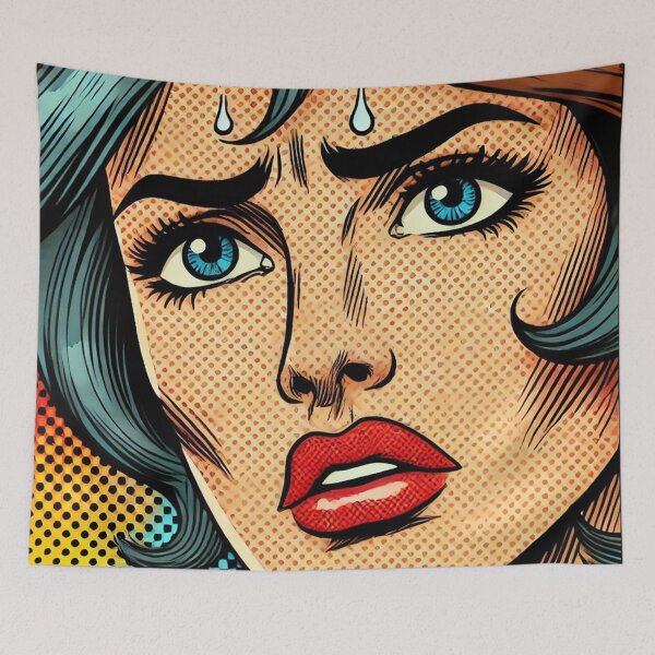Item preview, Concerned Pop Art Woman designed and sold by PinUpPizzazz.