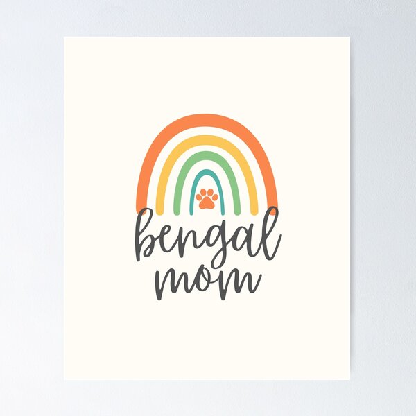 Item preview, Bengal Cat Mom - Colorful Rainbow - Paw - Cat Mom Gift designed and sold by patternjp.