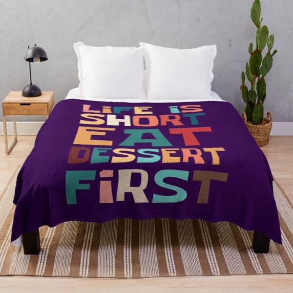 Item preview, Life is short, Eat dessert first Vintage Color Typography designed and sold by trepiu.