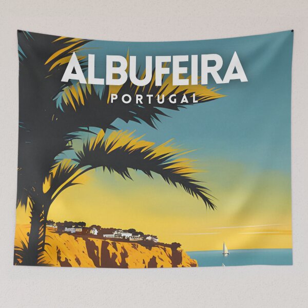 Item preview, Albufeira Minimal Travel Art Poster designed and sold by ZionPosteria.