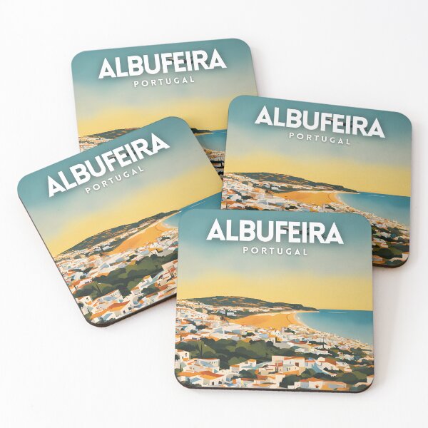 Item preview, Albufeira Minimal Travel Poster designed and sold by ZionPosteria.
