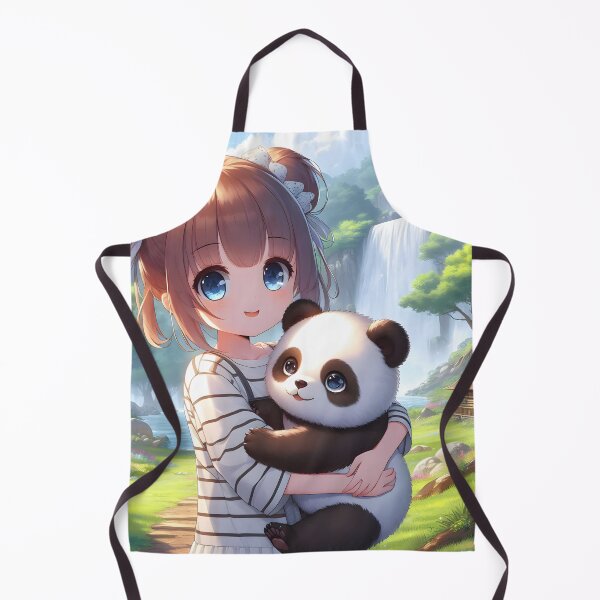 Item preview, Little girl with baby panda in her arms, anime/manga art designed and sold by Salimgor Hangaround Music.