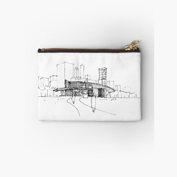 Item preview, Contemporary architecture hand drawing architecture black and white monochrome architectural drawing designed and sold by junyangcaidraw.