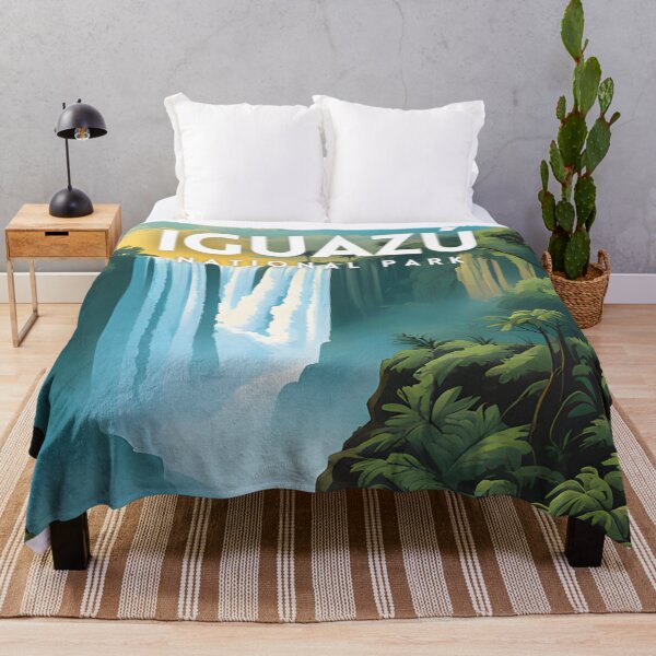 Item preview, Iguazu Falls Vintage Travel Art Poster designed and sold by ZionPosteria.