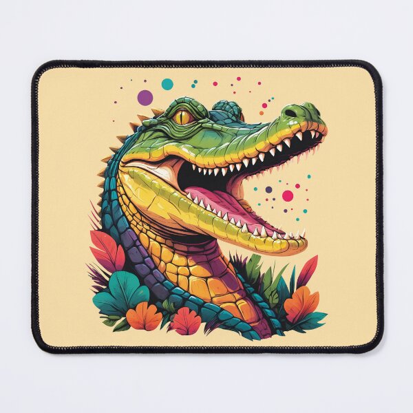 Item preview, Colorful Crocodile Portrait designed and sold by TMBTM.