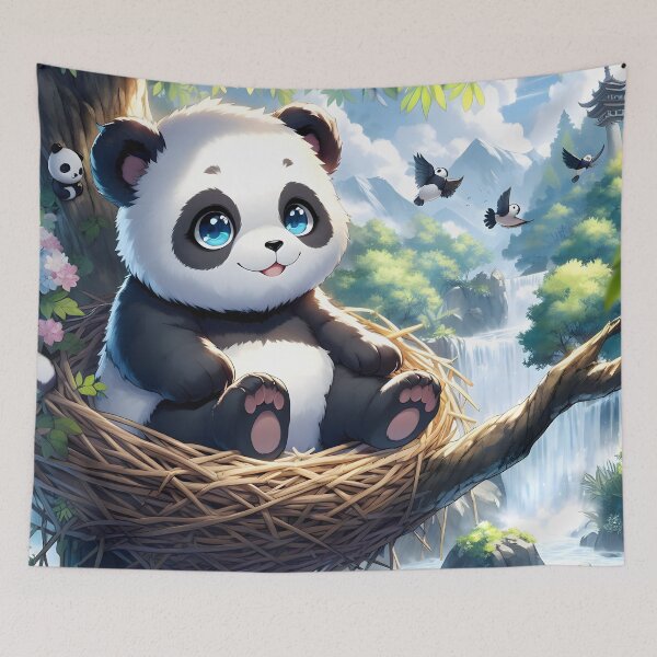 Item preview, Panda Baby in a Nest 2, Anime/Manga Art designed and sold by Salimgor Hangaround Music.
