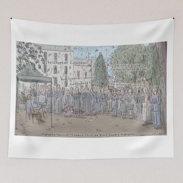 Item preview, Highgate Musical Theatre Choir at Pond Square , Highgate , London - Drawing and Digital Paint designed and sold by Luke Bailey.