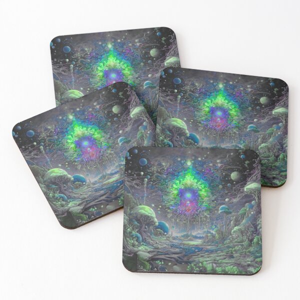 Item preview, Psychedelic Surrealism Fantasy Landscape tie dye sky designed and sold by AuroraXGreen.