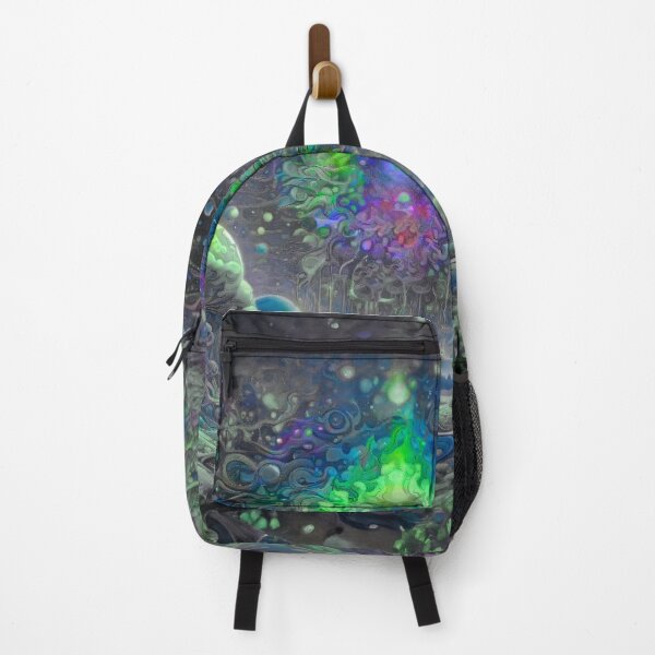 Item preview, Psychedelic Surrealism Fantasy Landscape tie dye sky designed and sold by AuroraXGreen.
