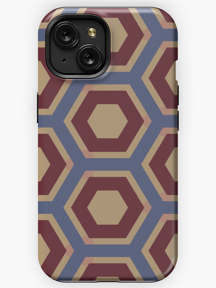 iPhone Case, Geometric Royal Circle Colorful Honeycomb Hexagons designed and sold by Triplicate Limited