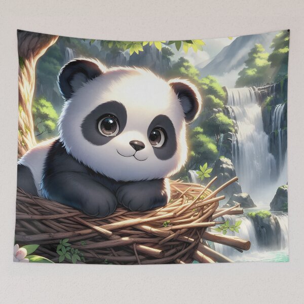 Item preview, Panda Baby in a Nest 3, Anime/Manga Art designed and sold by Salimgor Hangaround Music.