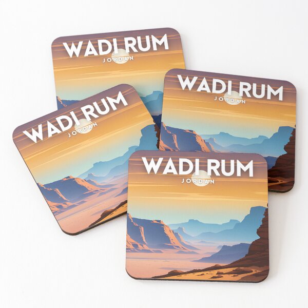 Item preview, Wadi Rum Jordan Retro Travel designed and sold by ZionPosteria.