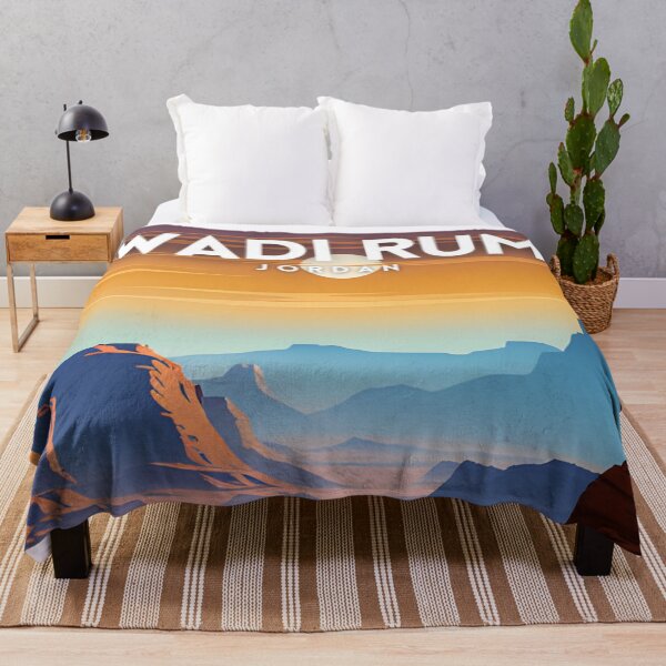 Item preview, Wadi Rum Jordan Retro Travel designed and sold by ZionPosteria.