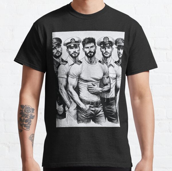 Item preview, Top Guns Military Tom of Finland Tribute Gay Pride Graphic Design designed and sold by ItsAKinkThing.