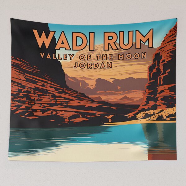 Item preview, Wadi Rum Jordan Travel Art designed and sold by ZionPosteria.