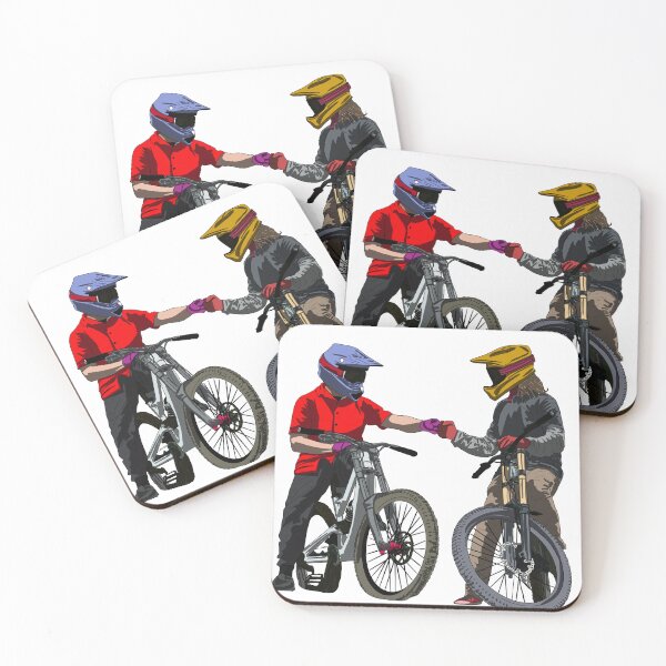 Item preview, MTB Riders Fist Bumping: Unity on the Trail designed and sold by GrizzlyCollective.