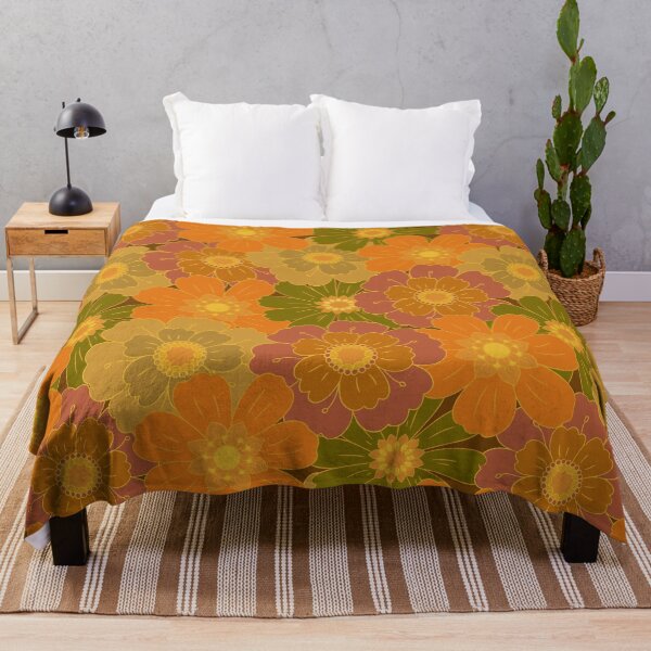 Item preview, Golden Swell 70s Retro Flowers designed and sold by retrobliss70s.