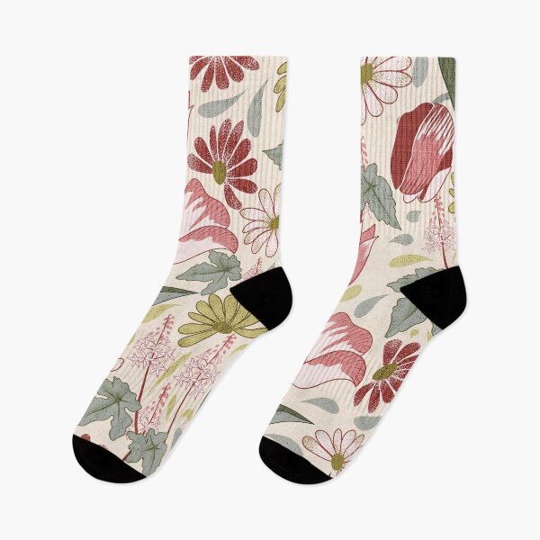 Item preview, Garden Dreams- Tulips Daisy Foamflower Botanical- Linen designed and sold by winkeltriple.