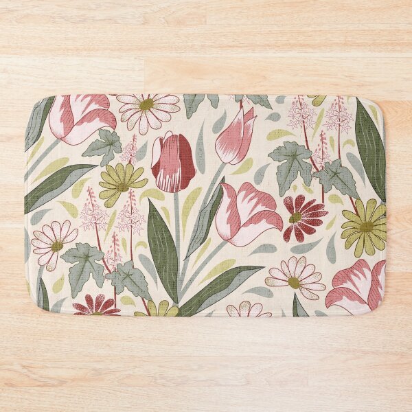 Item preview, Garden Dreams- Tulips Daisy Foamflower Botanical- Linen designed and sold by winkeltriple.