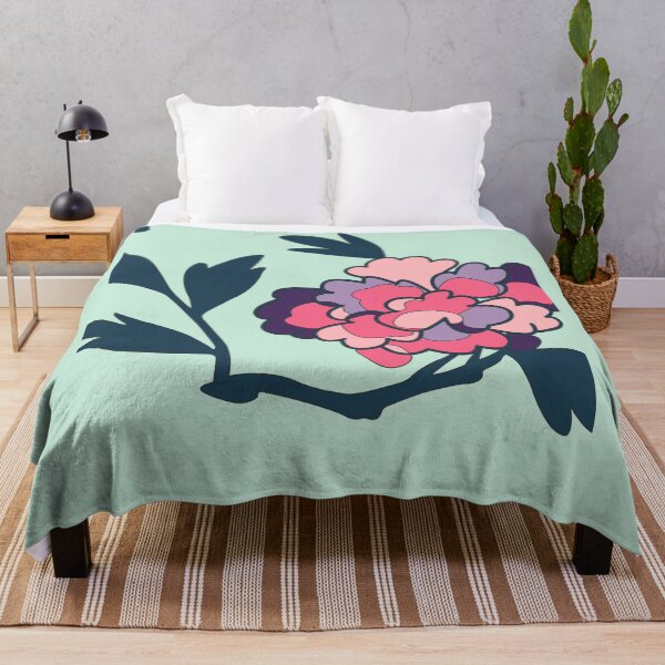 Item preview, Luck and Wealth Peony Flower Modern Korean Minhwa Painting designed and sold by allpalgo.