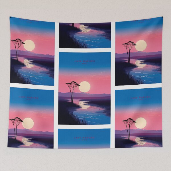 Item preview, Lake Nakuru Kenya Flamingo Haven designed and sold by NeuralVibe.