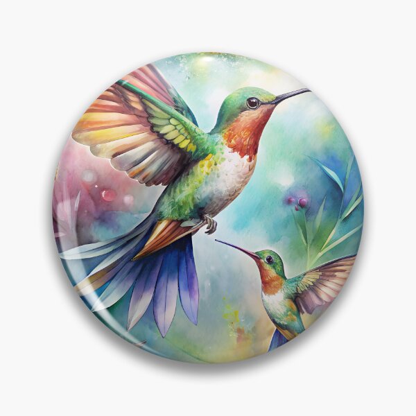 Item preview, Mythic Harmony: Vibrant Hummingbirds with Mayan Designs designed and sold by pandk25.