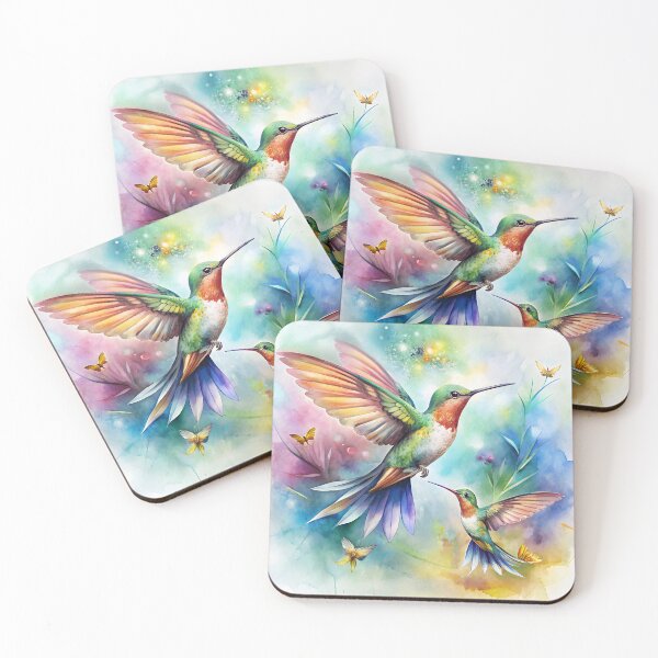 Item preview, Mythic Harmony: Vibrant Hummingbirds with Mayan Designs designed and sold by pandk25.