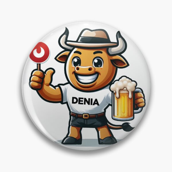 Item preview, DENIA BULL WITH BEER HAT designed and sold by LadOlive.