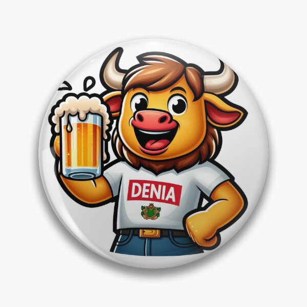 Item preview, DENIA COW WITH T-SHIRT AND BEER designed and sold by LadOlive.