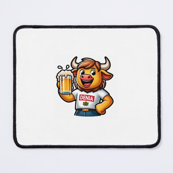 Item preview, DENIA COW WITH T-SHIRT AND BEER designed and sold by LadOlive.