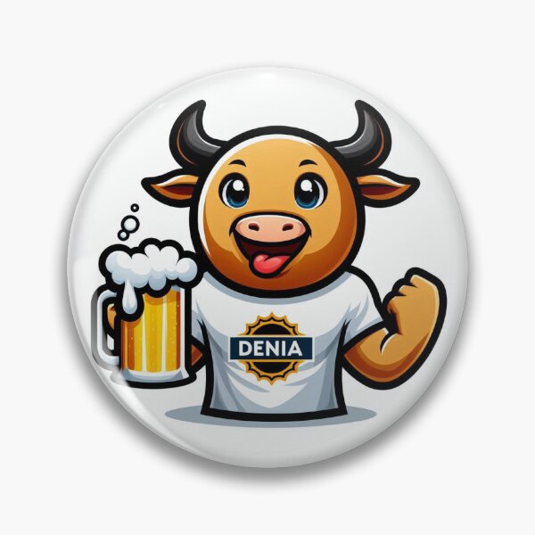 Item preview, DENIA BULL WITH T-SHIRT AND BEER designed and sold by LadOlive.