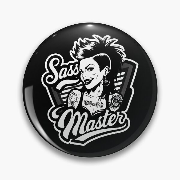 Item preview, SASS MASTER: Diseño atrevido en blanco y negro para los rebeldes designed and sold by SplashTastic.