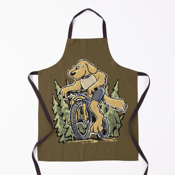 Item preview, A Golden Retriever riding a Mountain Bike designed and sold by CreateForDogs.