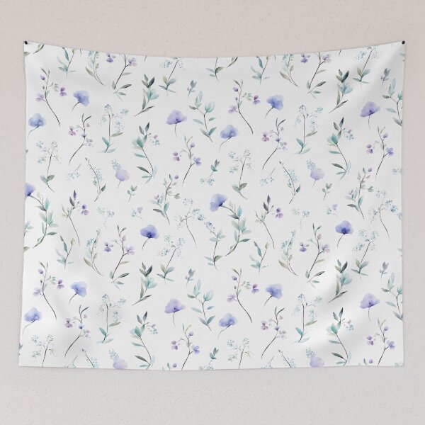 Item preview, Elegante Patrón Floral Con Flores De Fondo De Menta Y Lavanda, Diseño De Patrón De Flores designed and sold by StickerinoShop.