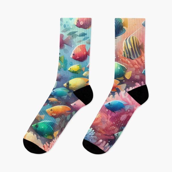 Item preview, Colorful fish swimming in a coral reef designed and sold by RubisLeaf.