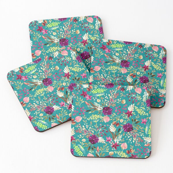 Item preview, Wild Grasses, Turquoise background designed and sold by Alex  Blud.