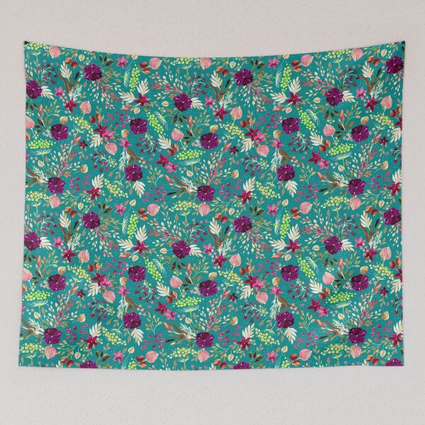 Item preview, Wild Grasses, Turquoise background designed and sold by Alex  Blud.